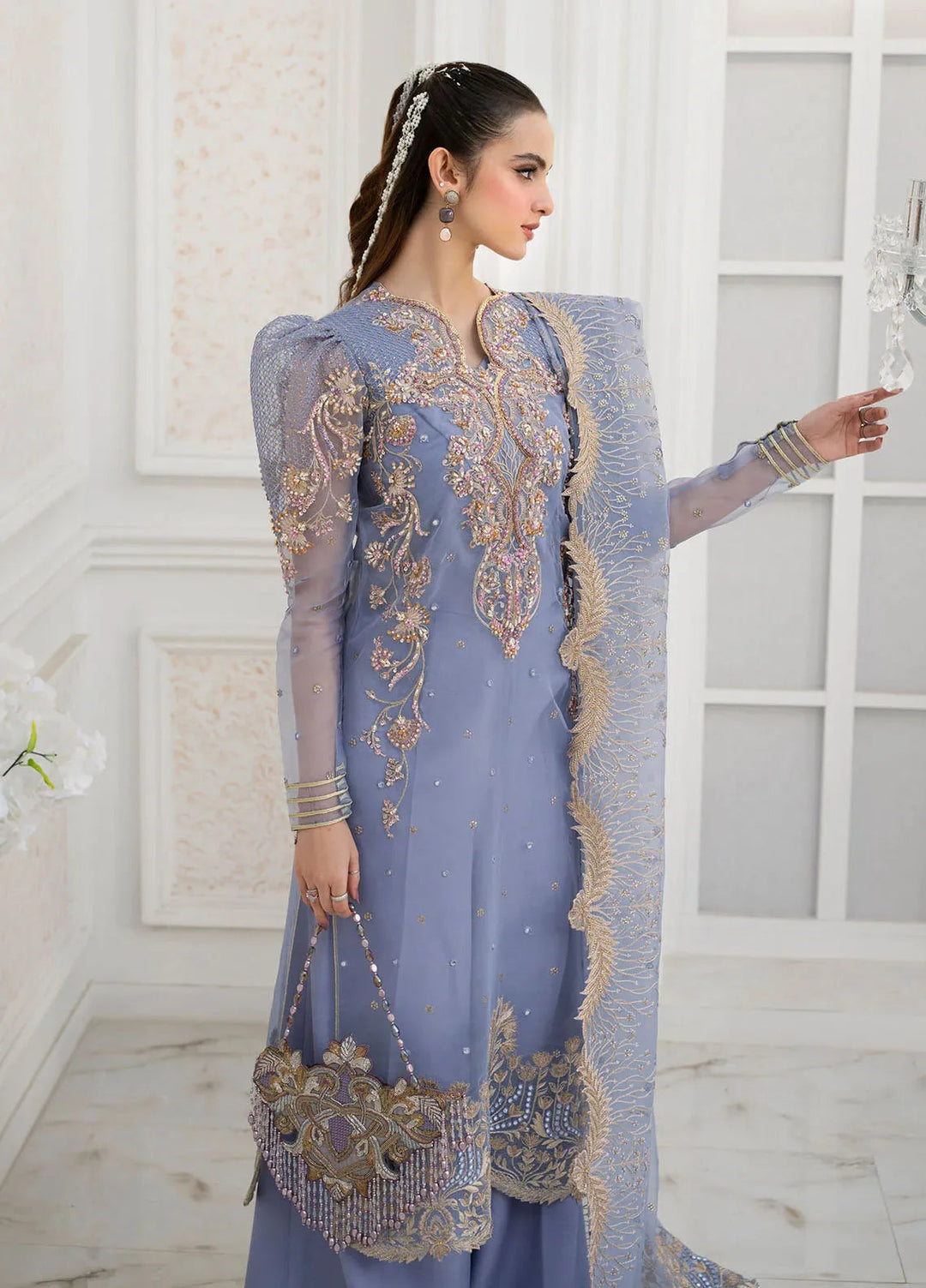 Jamnii Pret Embroidered Organza 3 Piece Suit Elsa