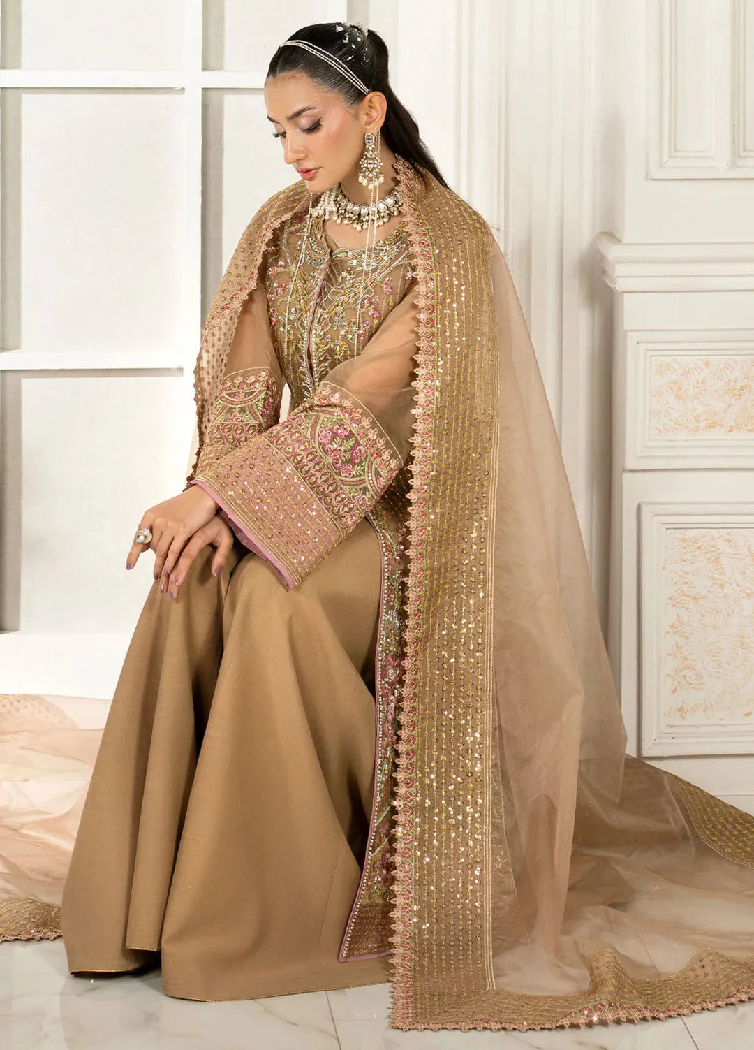 Jamnii Pret Embroidered Organza 3 Piece Suit Irina