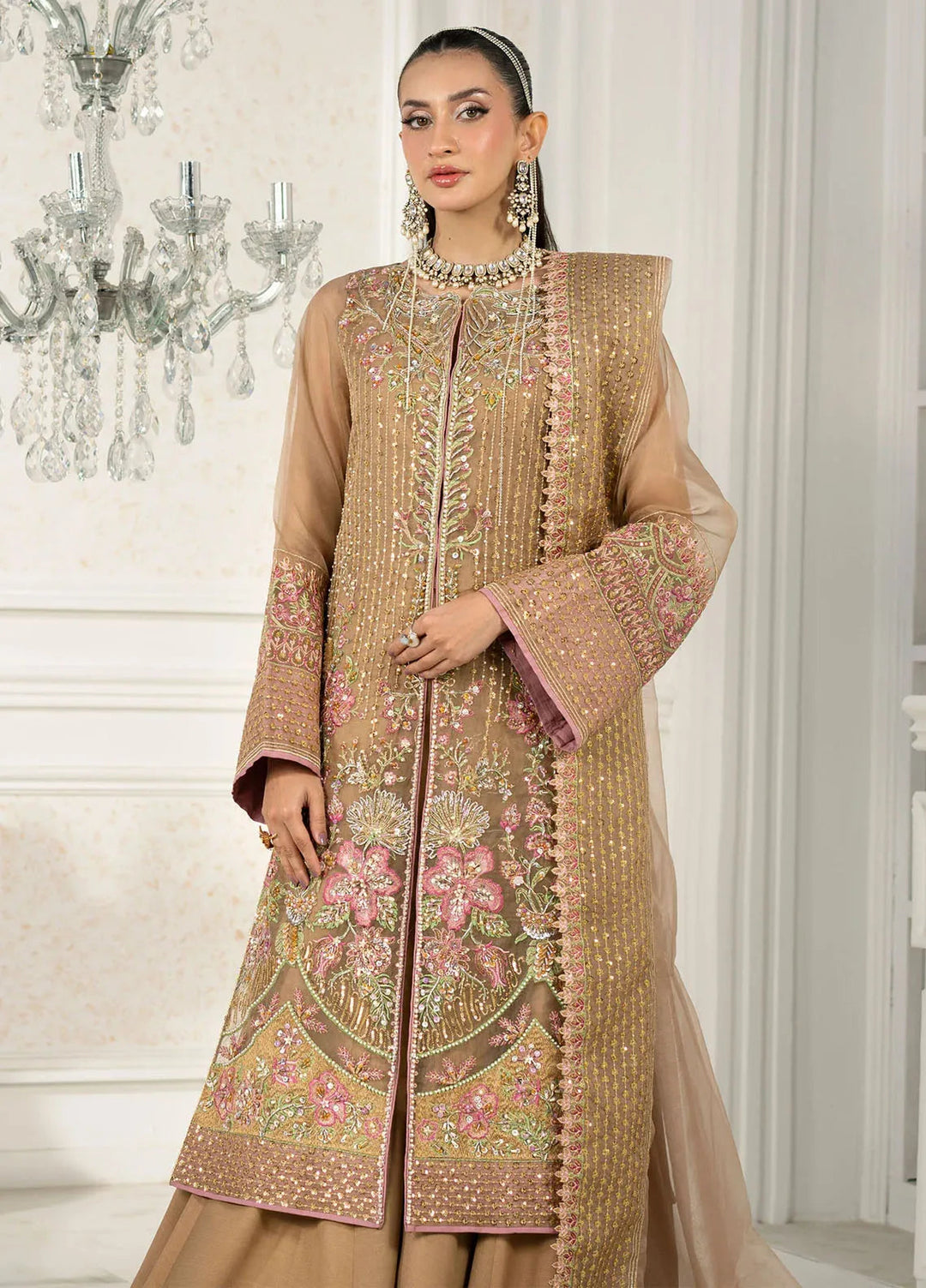 Jamnii Pret Embroidered Organza 3 Piece Suit Irina