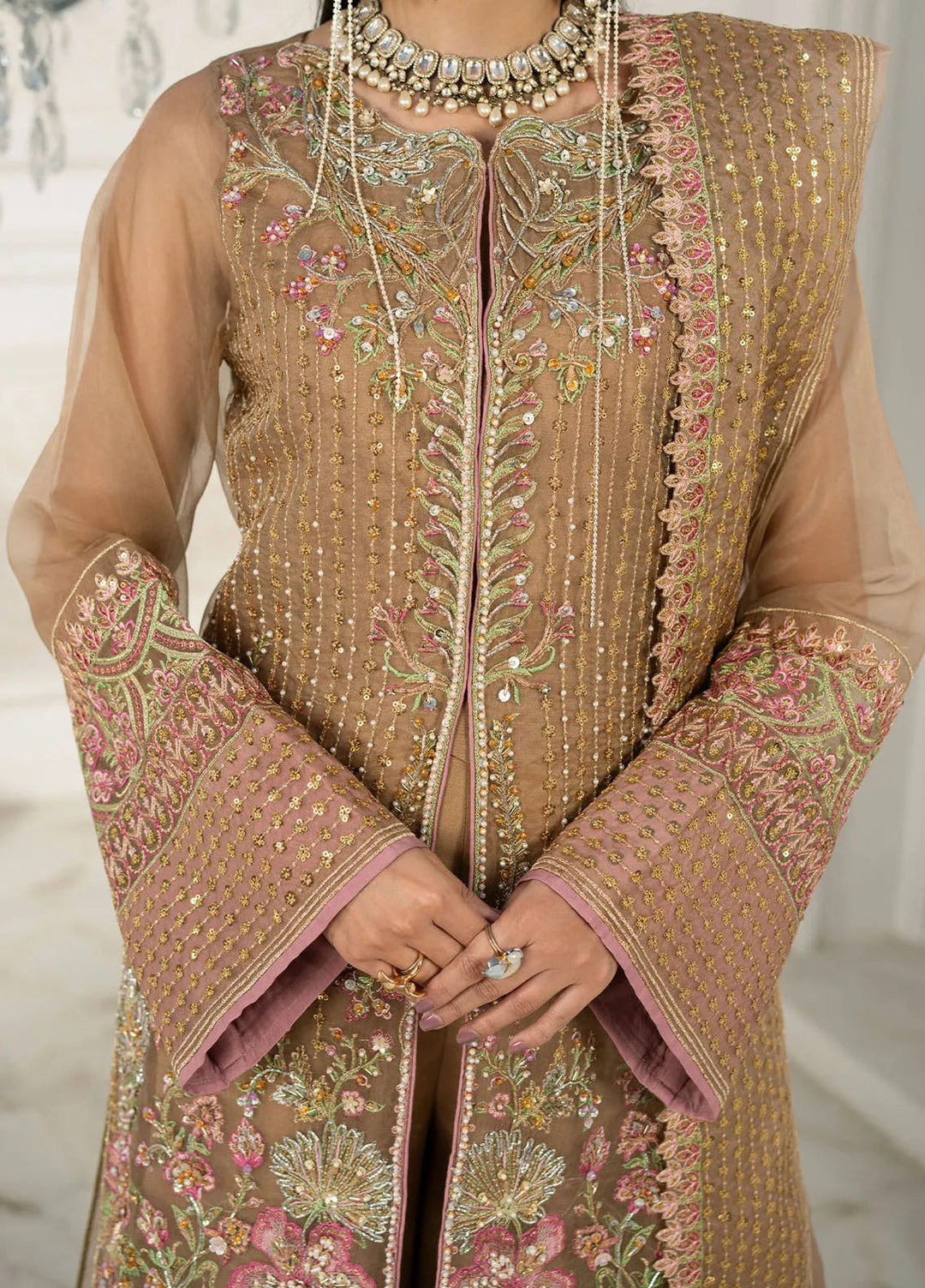 Jamnii Pret Embroidered Organza 3 Piece Suit Irina