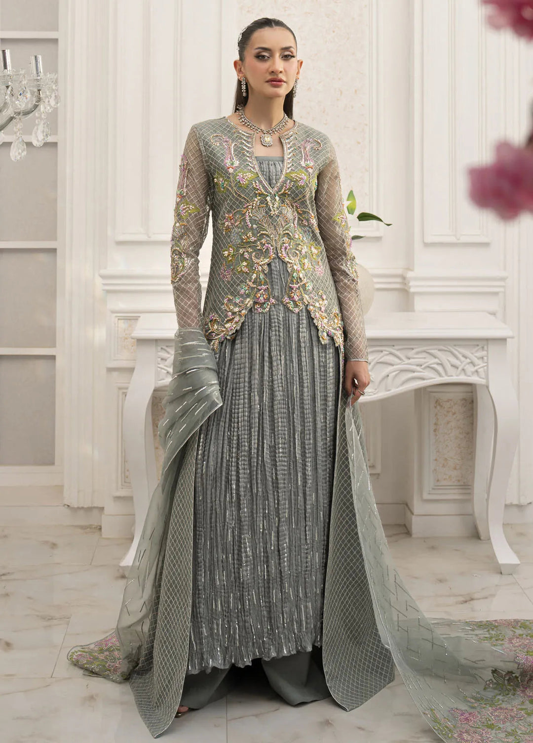 Jamnii Pret Embroidered Organza 3 Piece Suit Livia