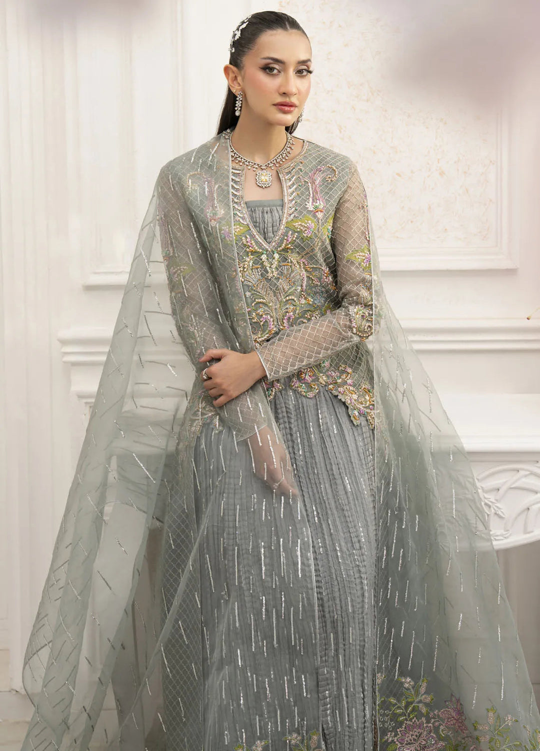 Jamnii Pret Embroidered Organza 3 Piece Suit Livia