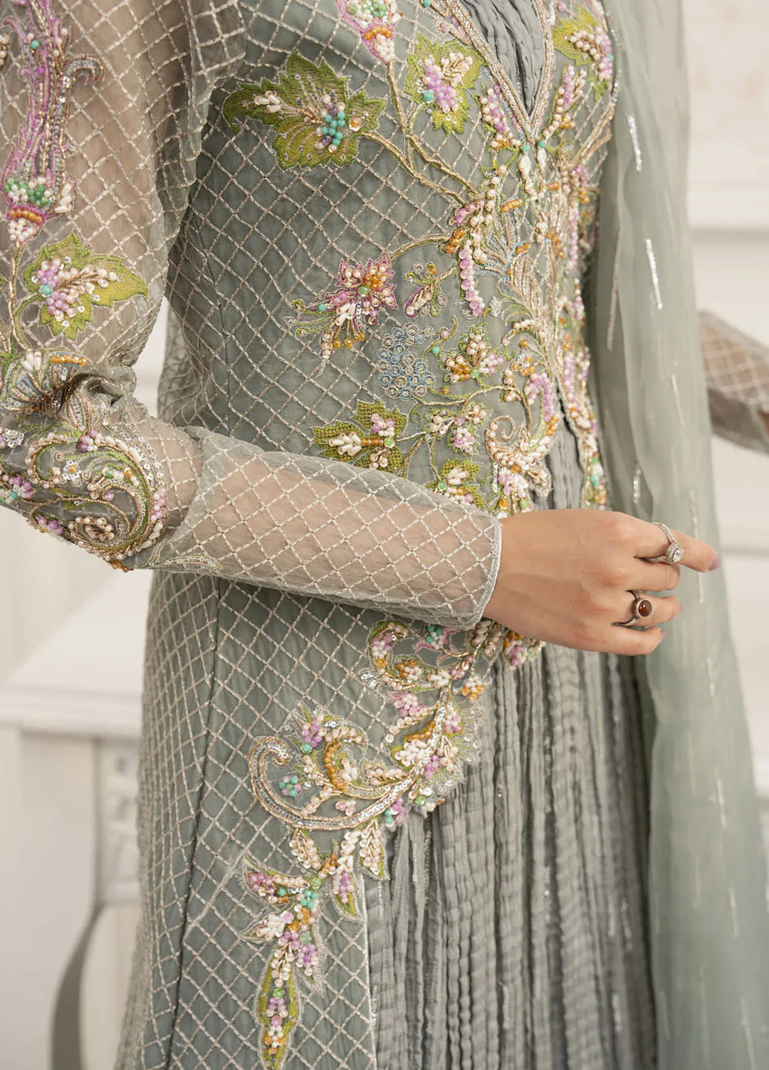 Jamnii Pret Embroidered Organza 3 Piece Suit Livia