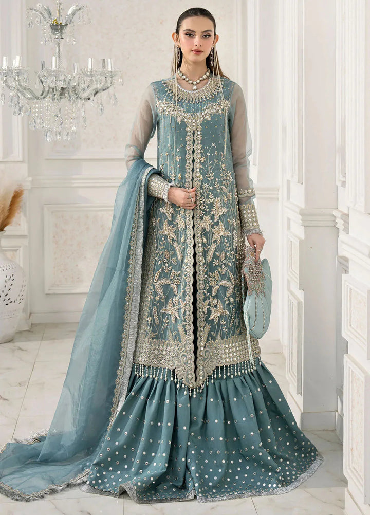 Jamnii Pret Embroidered Organza 3 Piece Suit Rimel