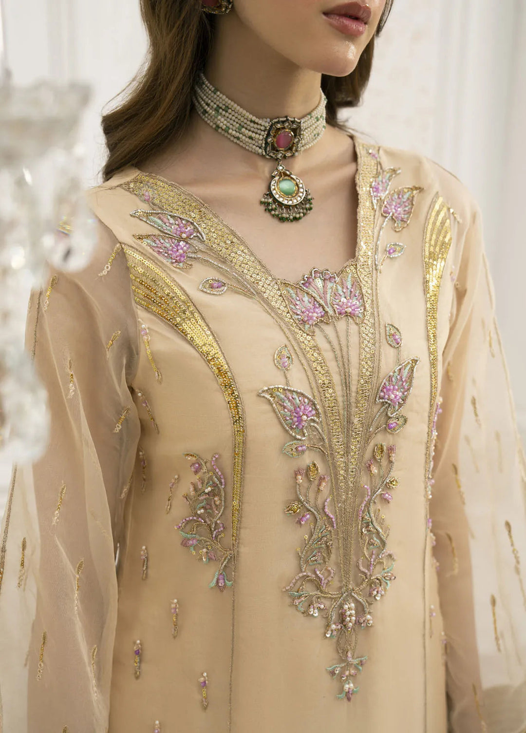 Jamnii Pret Embroidered Organza 3 Piece Suit Viana