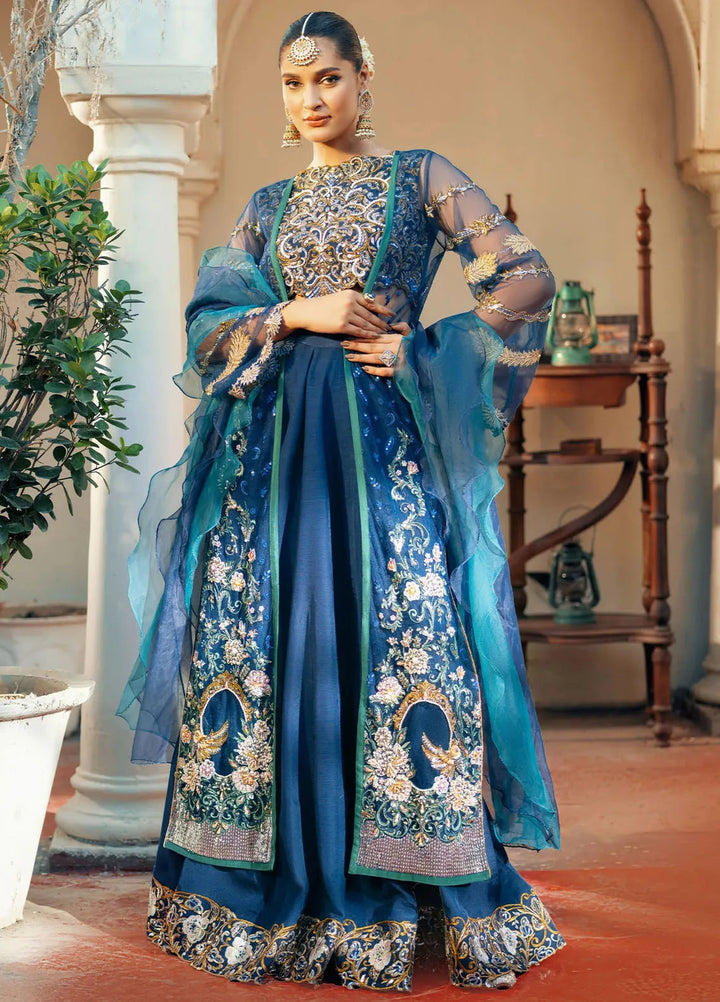 Jamnii Pret Embroidered Raw Silk 3 Piece Suit Shehzadi