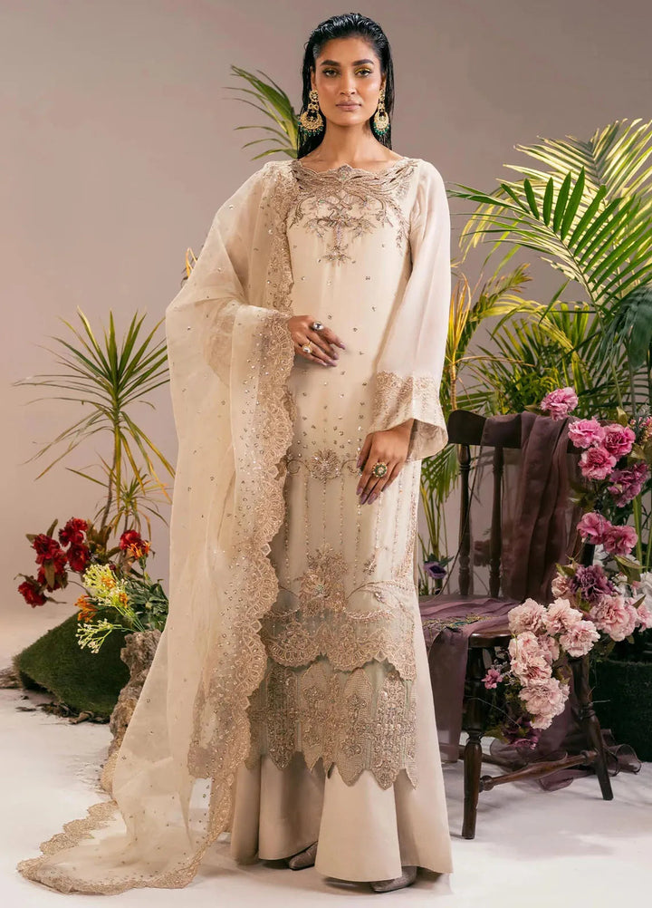 Jamnii Pret Embroidered Silk Chiffon 3 Piece Suit Silk Serenade