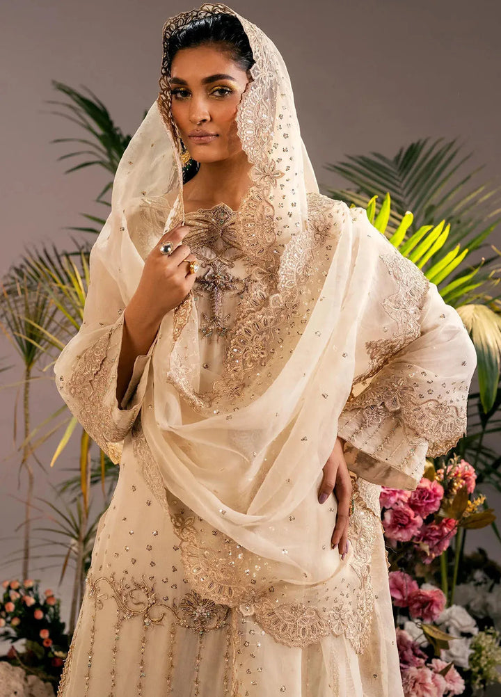 Jamnii Pret Embroidered Silk Chiffon 3 Piece Suit Silk Serenade