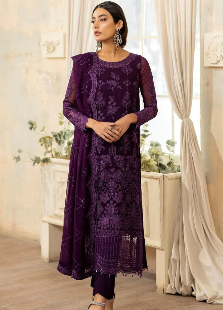 Janan By Mohagni Embroidered Chiffon Suits Unstitched 3 Piece MGL-02 Lucia - Festive Collection