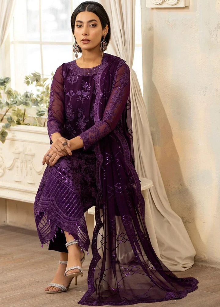 Janan By Mohagni Embroidered Chiffon Suits Unstitched 3 Piece MGL-02 Lucia - Festive Collection