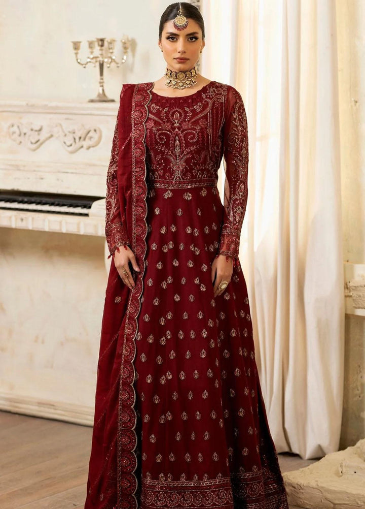 Janan By Mohagni Embroidered Chiffon Suits Unstitched 3 Piece MGL-05 Rosette - Festive Collection