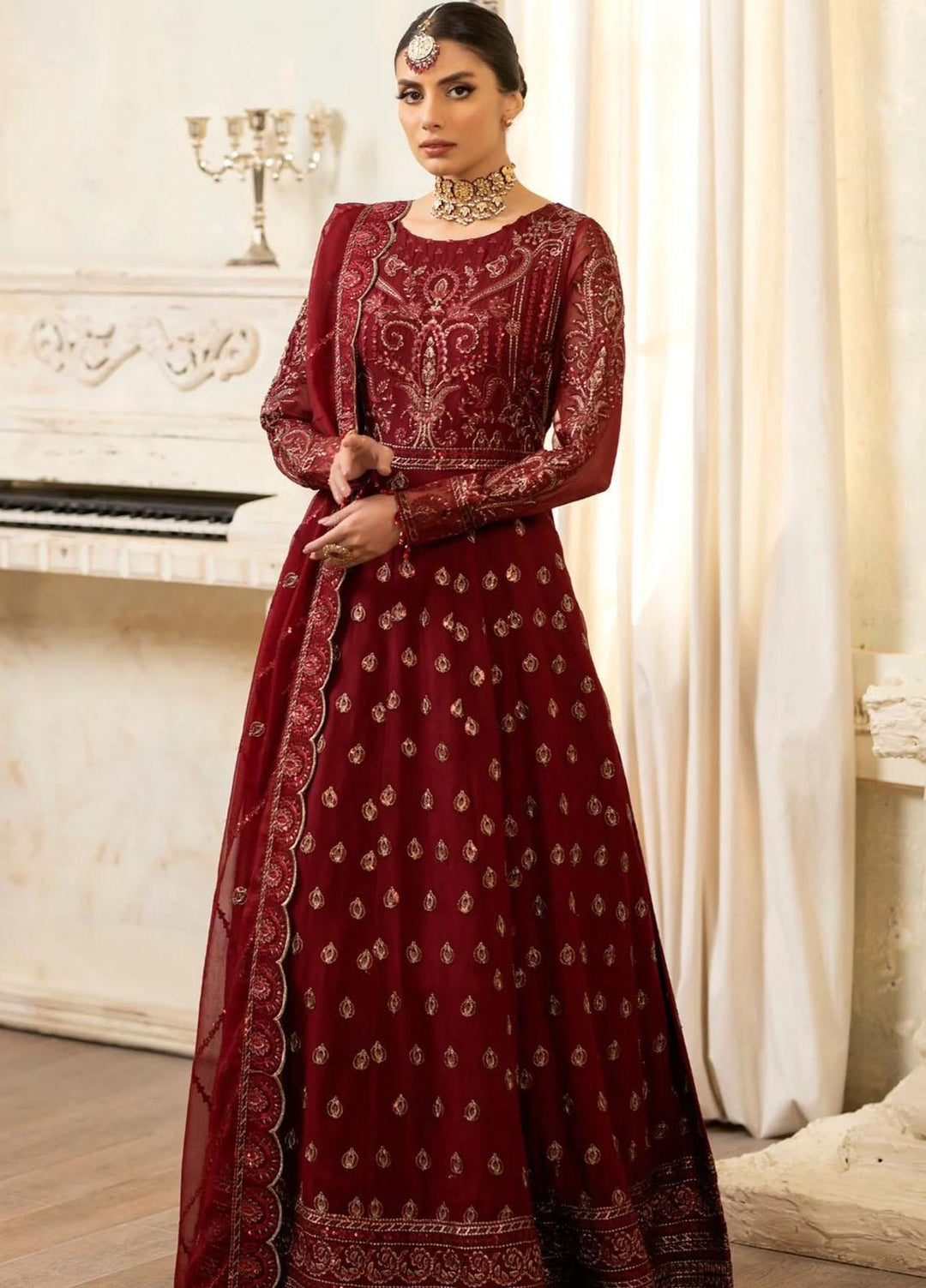 Mohagni Pret Embroidered Chiffon 3 Piece Suit MGL-05 ROSETTE