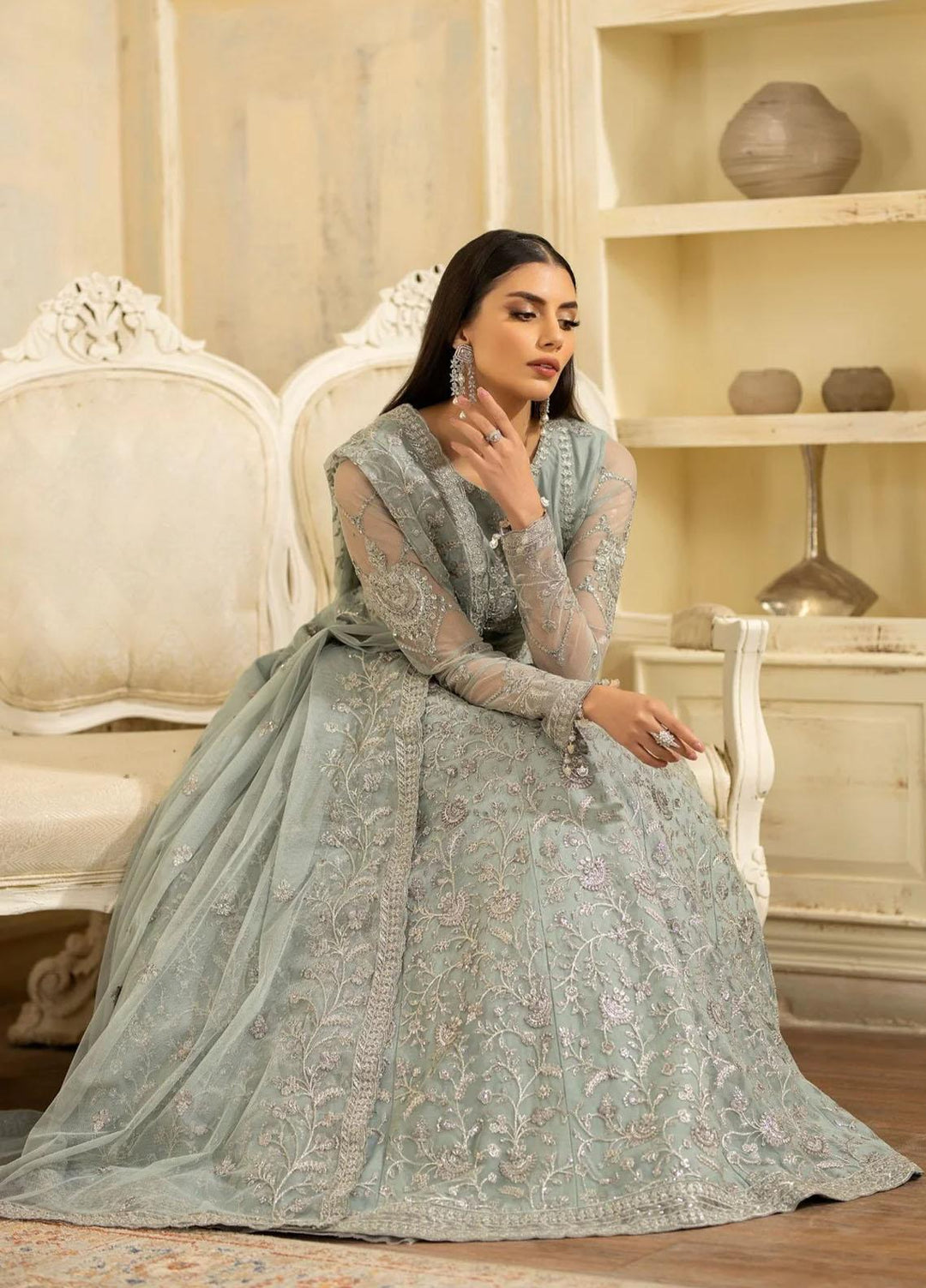 Janan By Mohagni Embroidered Net Suits Unstitched 3 Piece MGL-07 Laira - Festive Collection