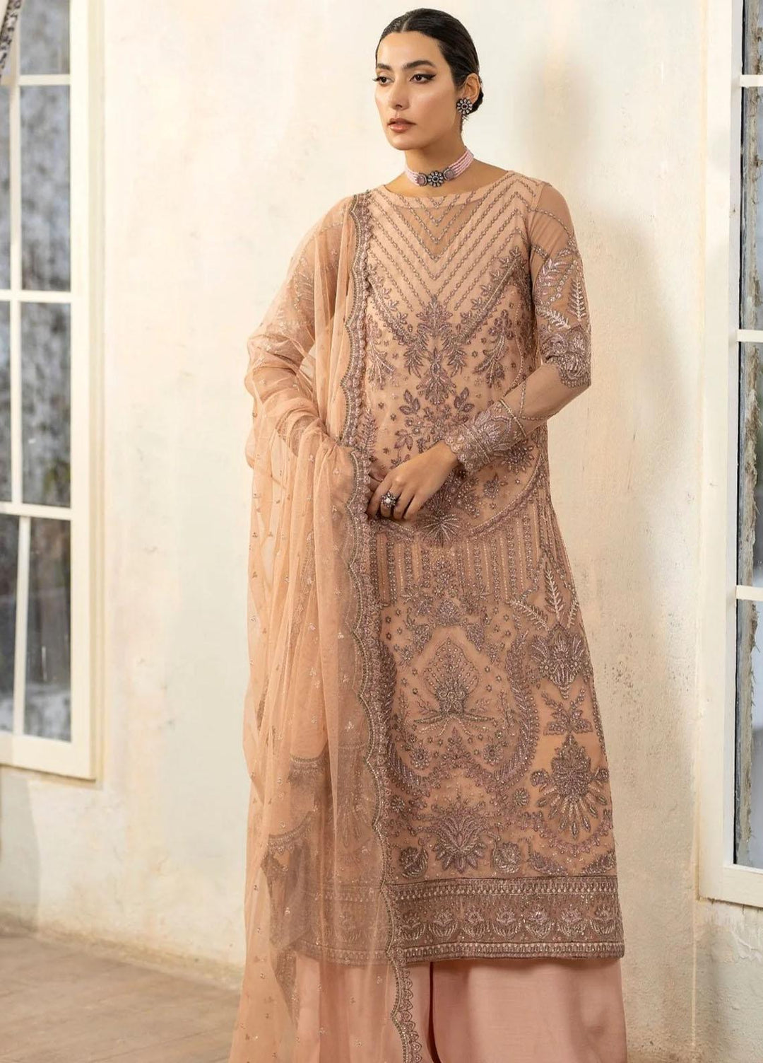 Mohagni Pret Embroidered Net 3 Piece Suit MGL-08 NIANA