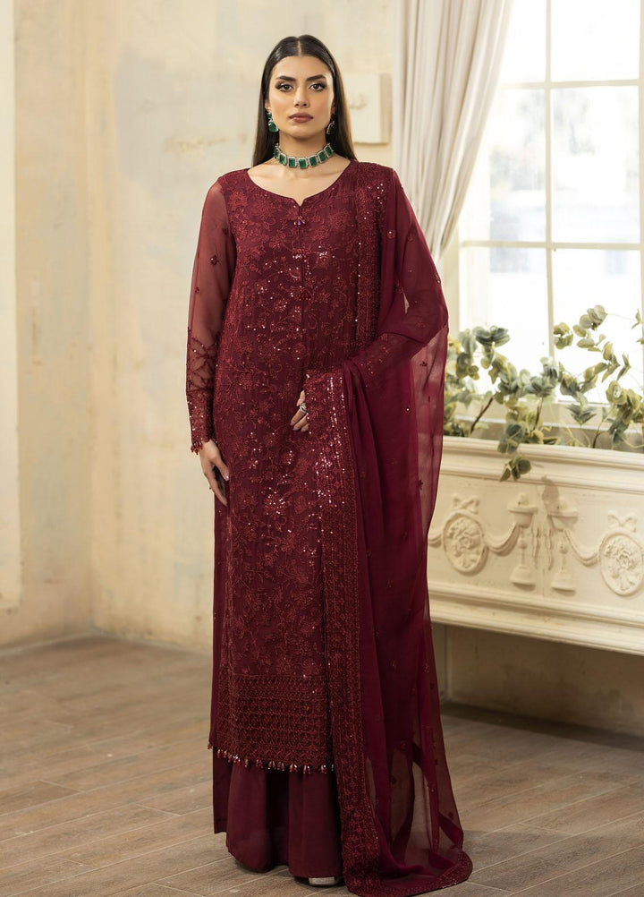 Janan By Mohagni Embroidered Chiffon Suits Unstitched 3 Piece MGL-11 Ciara - Festive Collection