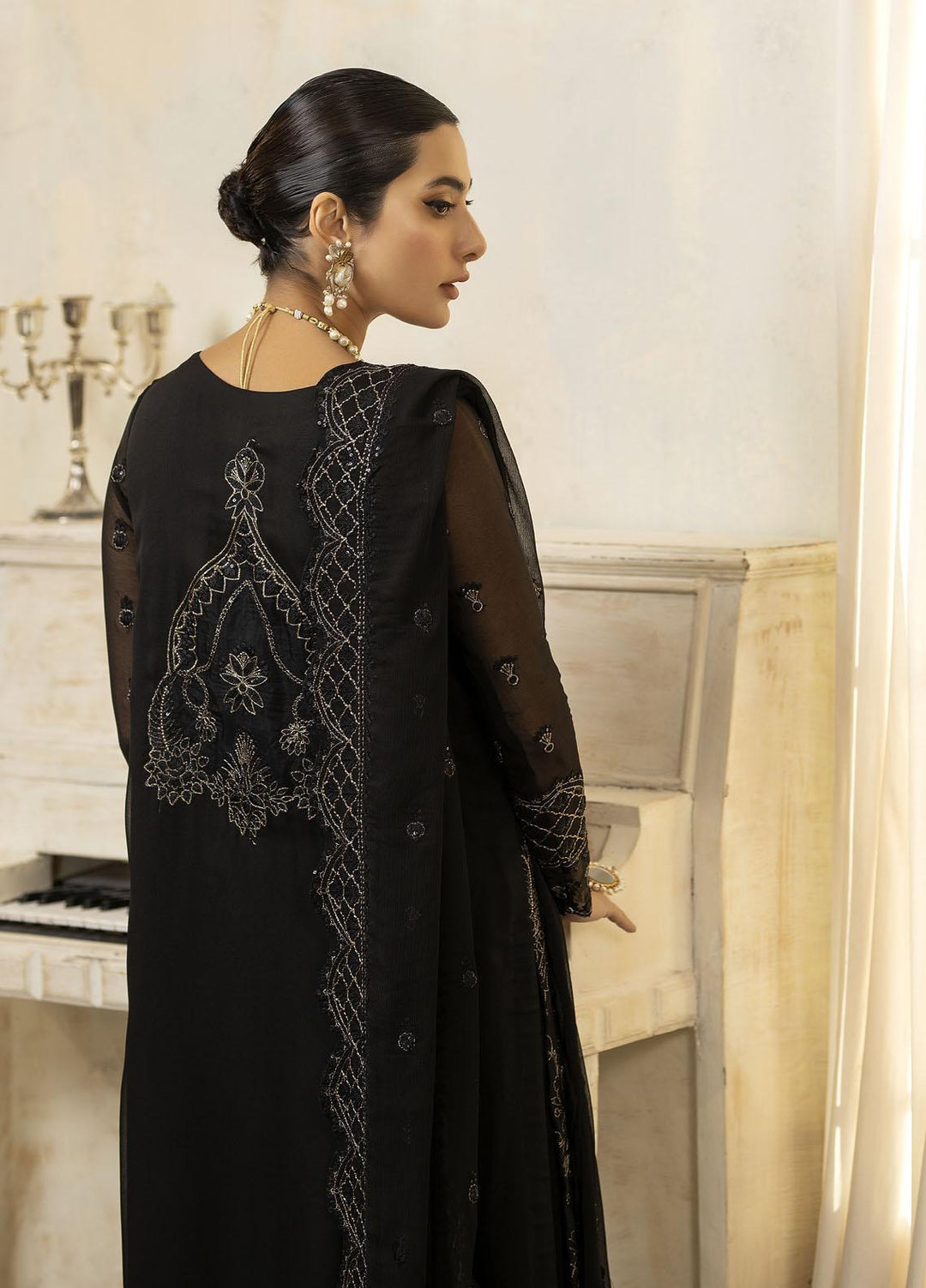 Janan By Mohagni Embroidered Chiffon Suits Unstitched 3 Piece MGL-13 Ayzel - Festive Collection