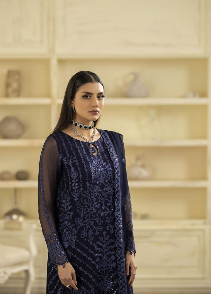 Janan By Mohagni Embroidered Chiffon Suits Unstitched 3 Piece MGL-15 Nyla - Festive Collection