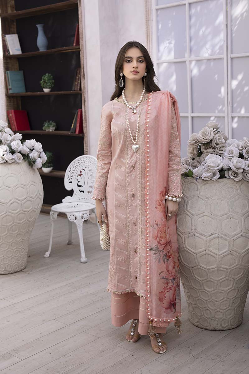 Husn E Adaa by Maham Sultan Unstitched Embroidered Lawn 3 Piece Suit MS26UHA Janan - Lawn Collection