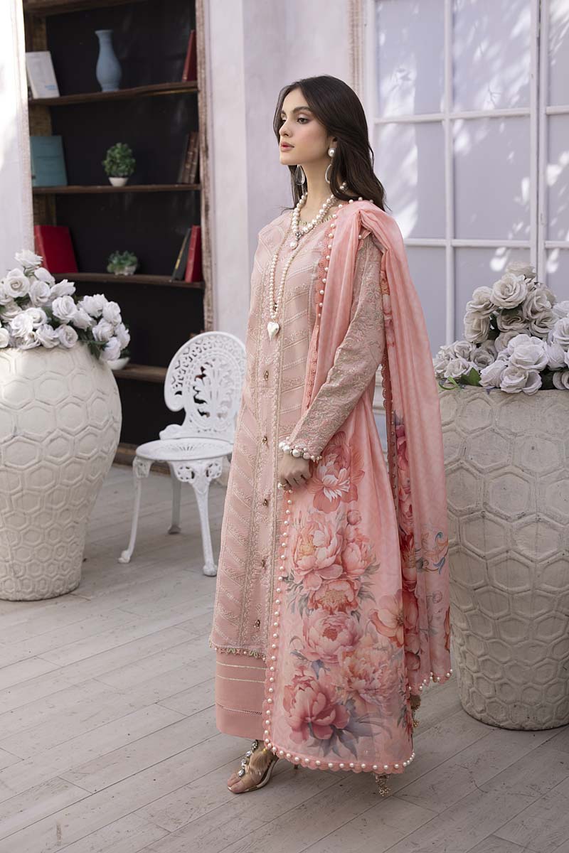Husn E Adaa by Maham Sultan Unstitched Embroidered Lawn 3 Piece Suit MS26UHA Janan - Lawn Collection