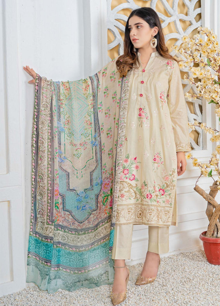 Janiya By Resham Ghar Embroidered Lawn Suits Unstitched 3 Piece RG22J INJE-02 - Summer Collection
