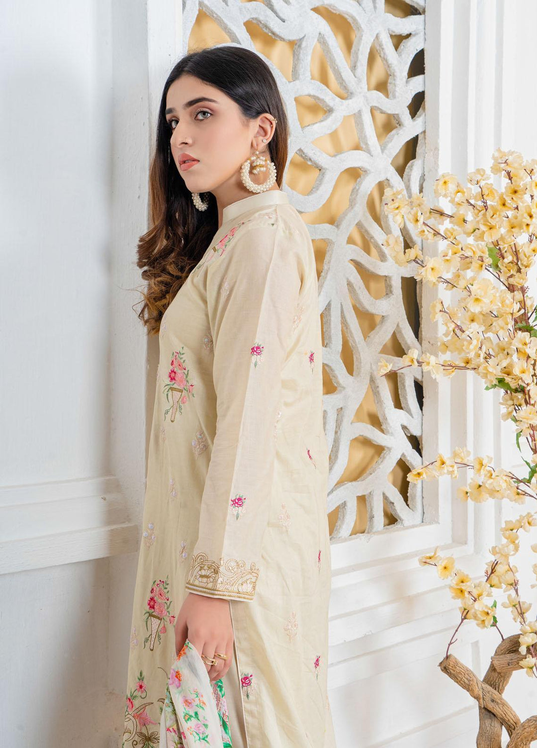Janiya By Resham Ghar Embroidered Lawn Suits Unstitched 3 Piece RG22J INJE-02 - Summer Collection