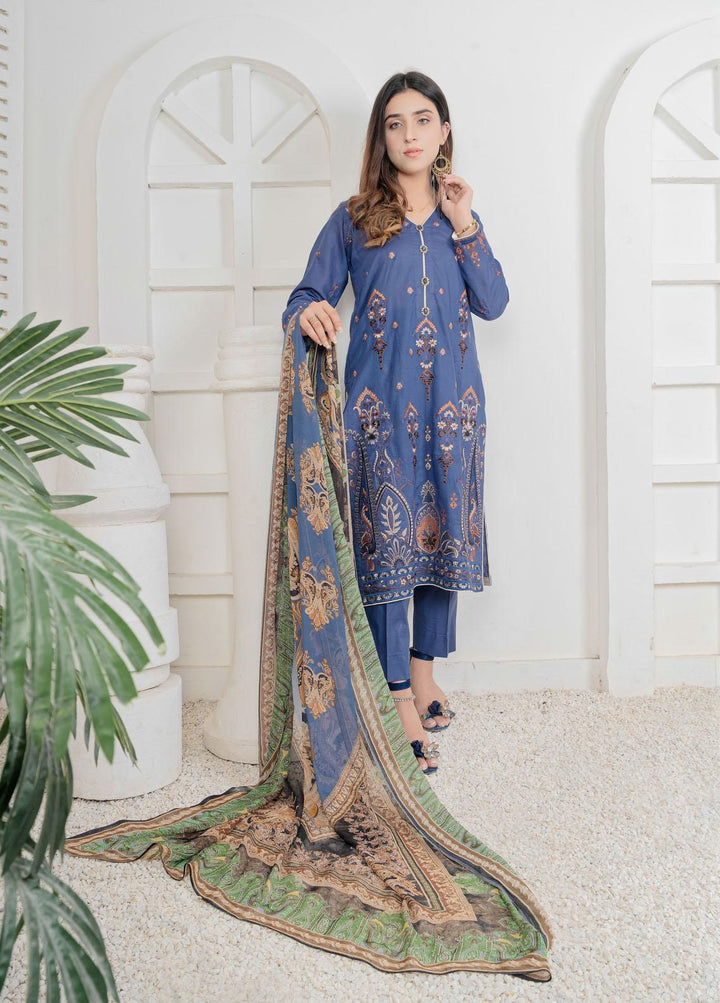 Janiya By Resham Ghar Embroidered Lawn Suits Unstitched 3 Piece RG22J INJE-04 - Summer Collection