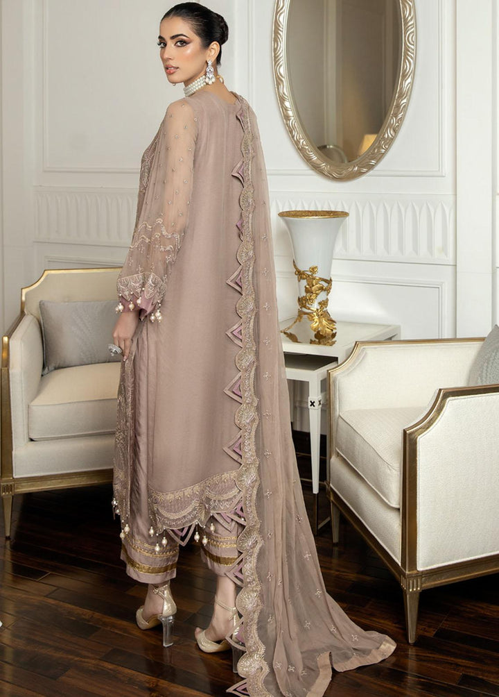 Jannan By Riaz Arts Embroidered Chiffon Suits Unstitched 3 Piece RA23WD JL-34 - Wedding Collection