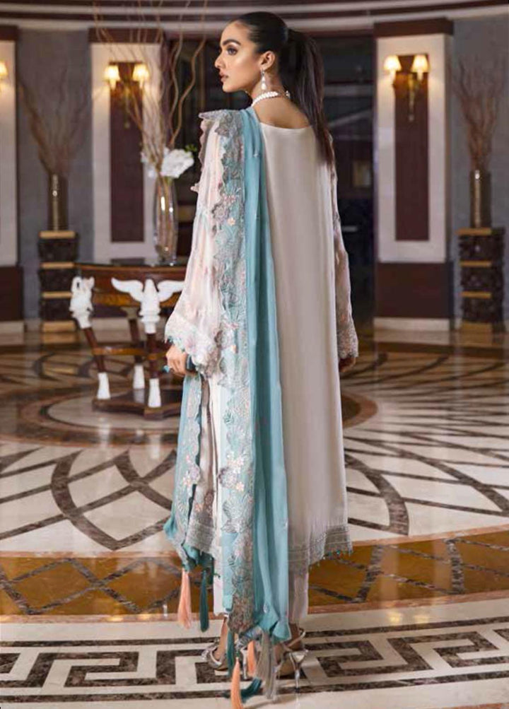 Jannan By Riaz Arts Embroidered Chiffon Suits Unstitched 3 Piece RA22JL JL-14 - Luxury Collection