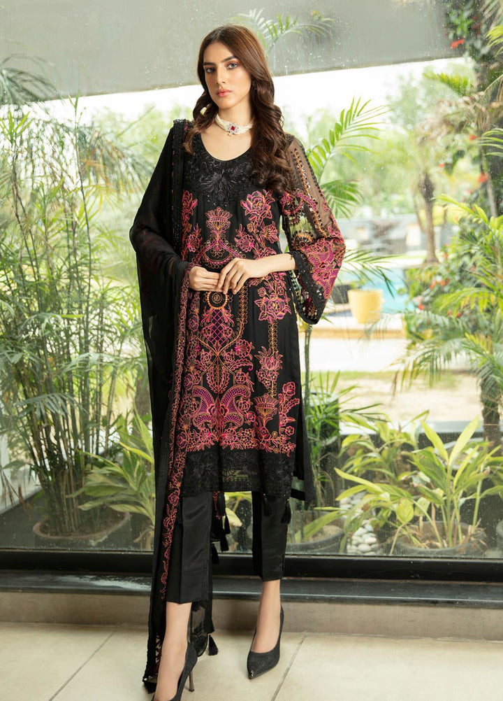 Jannan by Riaz Arts Embroidered Chiffon Suits Unstitched 3 Piece RA21JNF JP-02 - Festive Collection