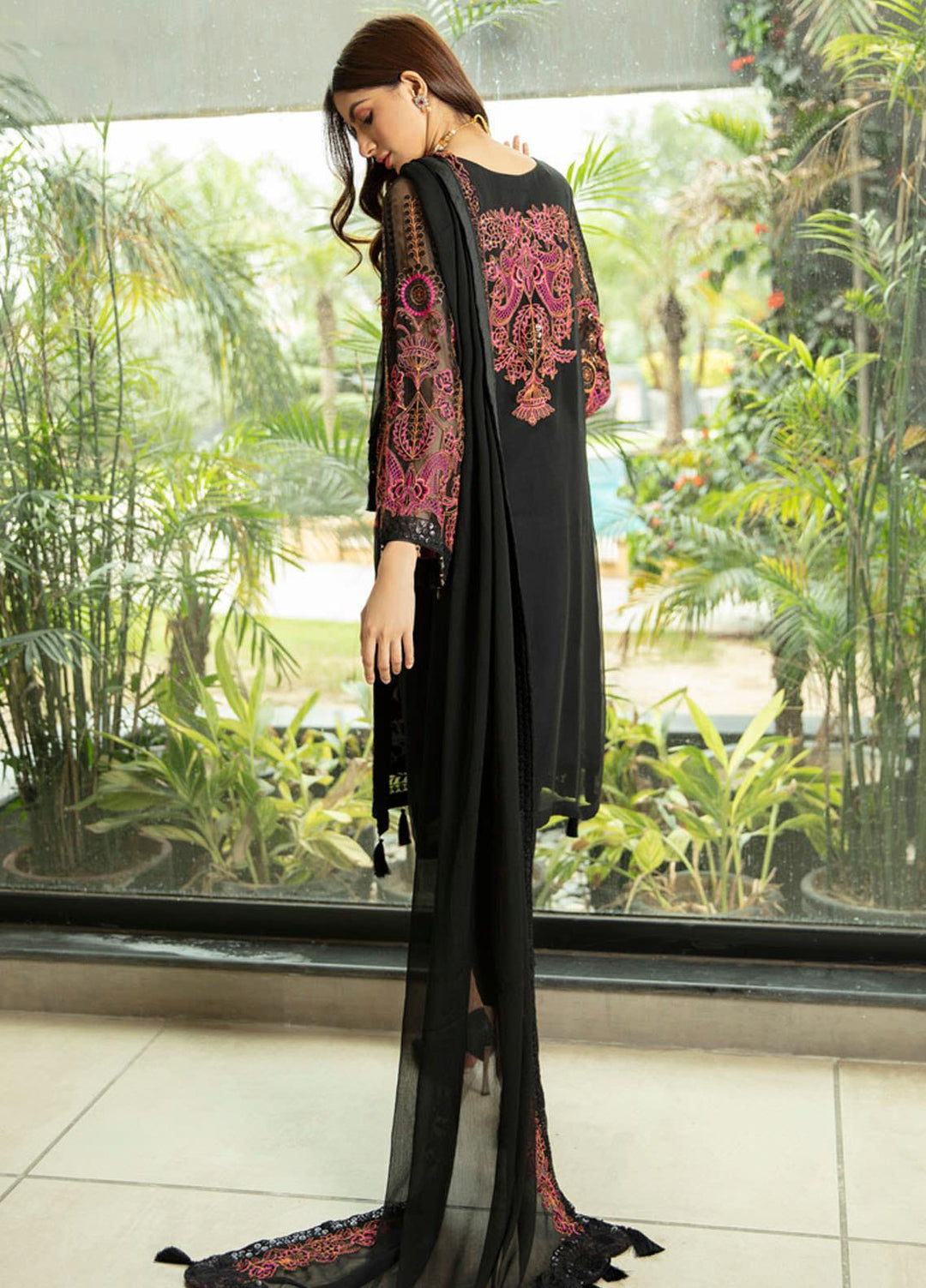 Jannan by Riaz Arts Embroidered Chiffon Suits Unstitched 3 Piece RA21JNF JP-02 - Festive Collection