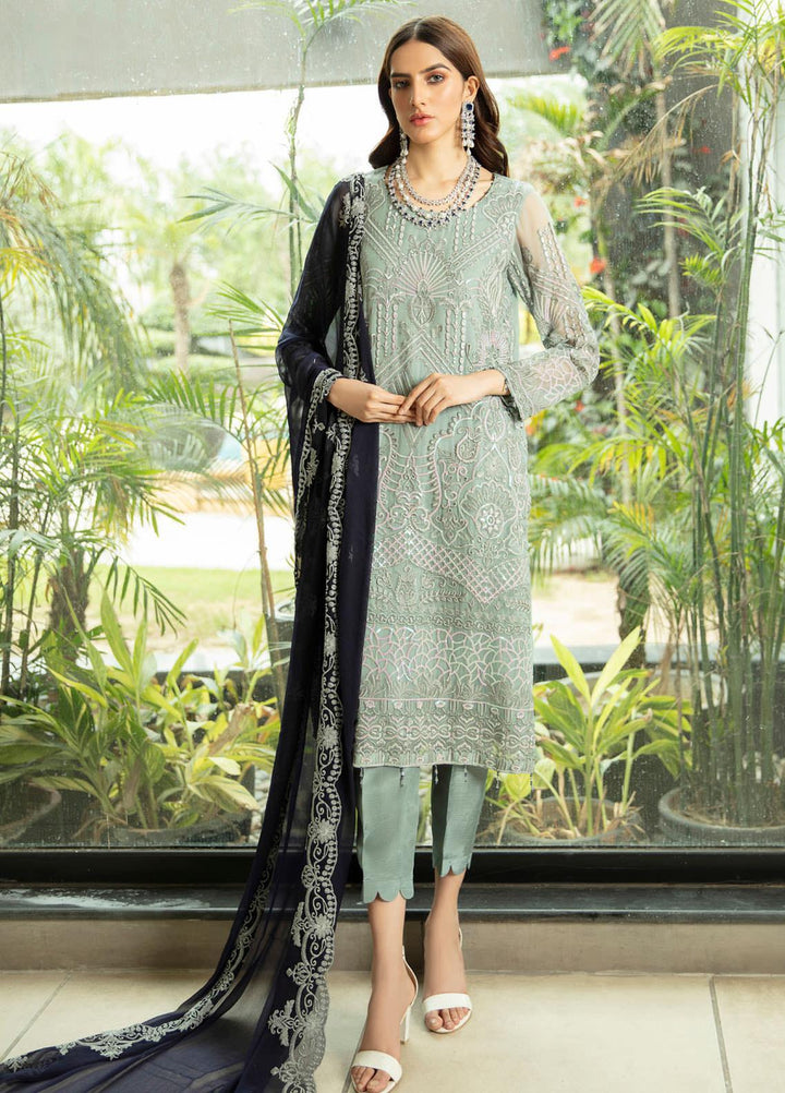Jannan by Riaz Arts Embroidered Chiffon Suits Unstitched 3 Piece RA21JNF JP-04 - Festive Collection