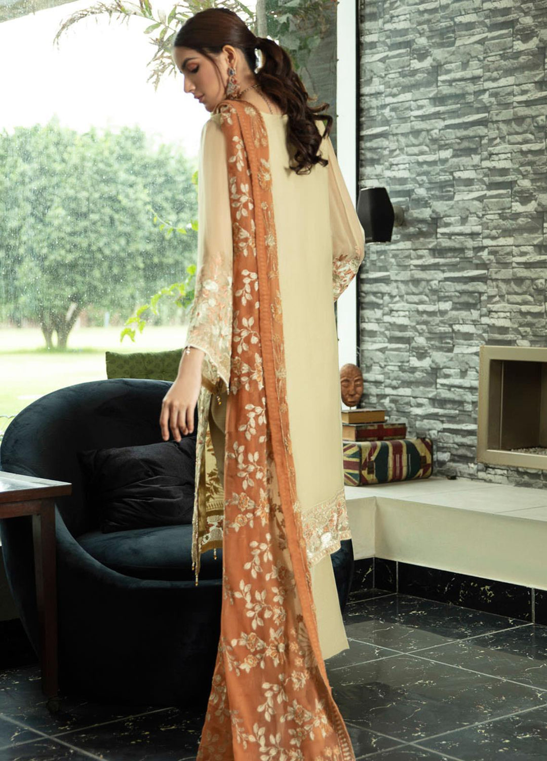 Jannan by Riaz Arts Embroidered Chiffon Suits Unstitched 3 Piece RA21JNF JP-06 - Festive Collection