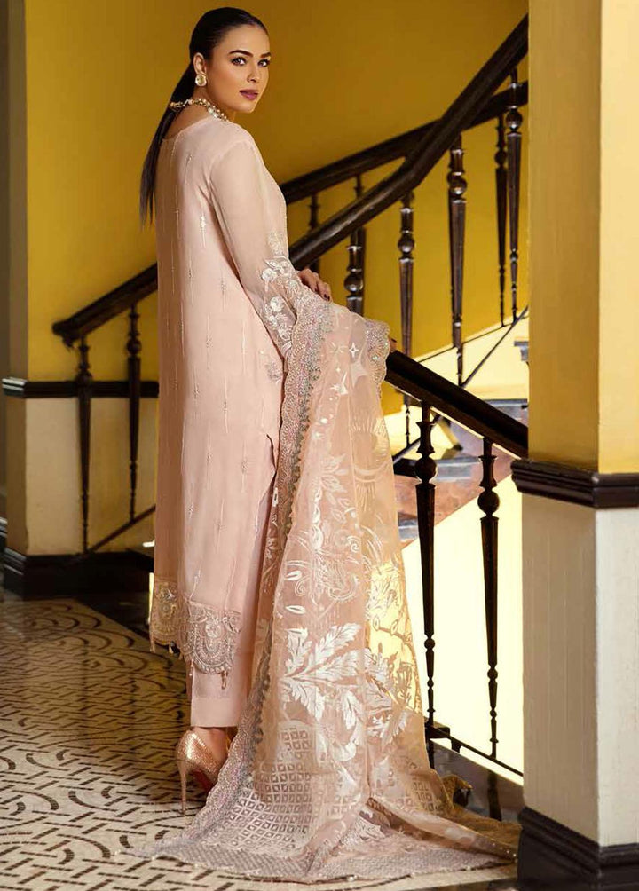 Jannan by Riaz Arts Embroidered Chiffon Suits Unstitched 3 Piece RA22J JL-03 - Luxury Collection