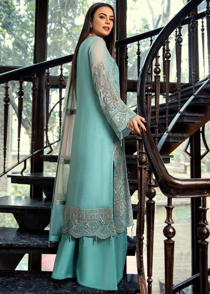Jannan by Riaz Arts Embroidered Chiffon Suits Unstitched 3 Piece RA22J JL-05 - Luxury Collection