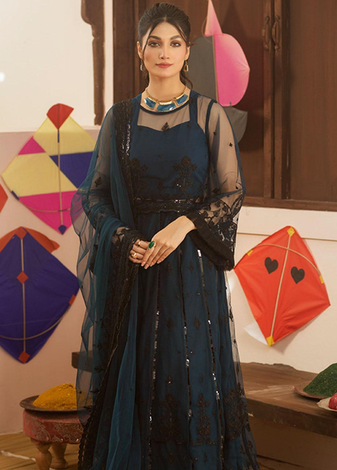 Jashan-e-Bahara By Noorma Kaamal Embroidered  Suits Unstitched 3 Piece NK23JB NK-JB06 - Festive Collection