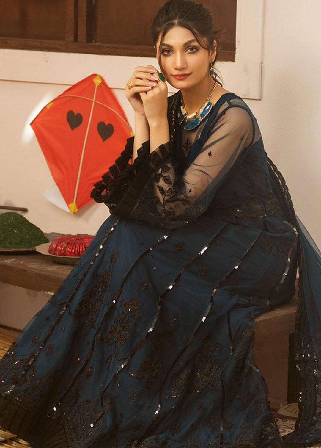 Jashan-e-Bahara By Noorma Kaamal Embroidered  Suits Unstitched 3 Piece NK23JB NK-JB06 - Festive Collection