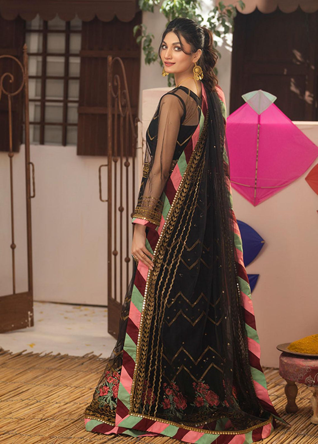 Jashan-e-Bahara By Noorma Kaamal Embroidered  Suits Unstitched 3 Piece NK23JB NK-JB07 - Festive Collection