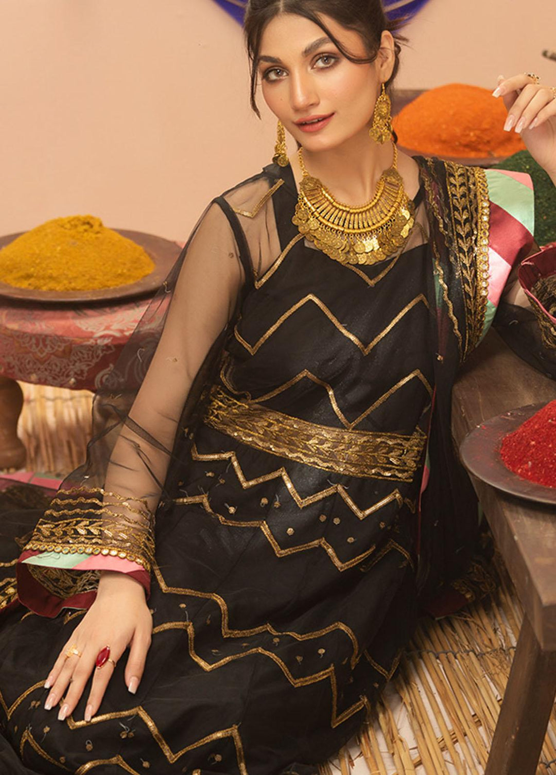 Jashan-e-Bahara By Noorma Kaamal Embroidered  Suits Unstitched 3 Piece NK23JB NK-JB07 - Festive Collection