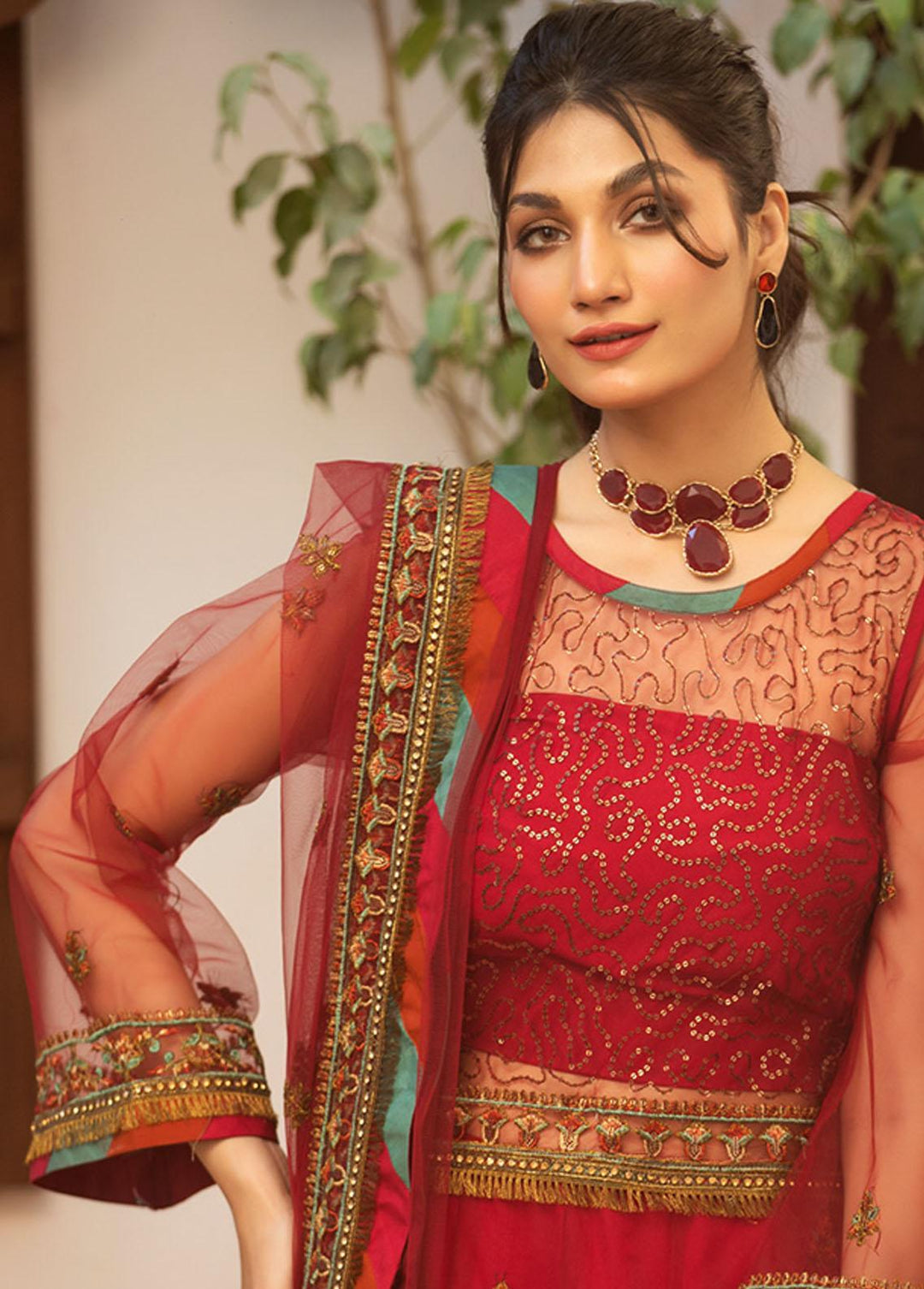 Jashan-e-Bahara By Noorma Kaamal Embroidered  Suits Unstitched 3 Piece NK23JB NK-JB09 - Festive Collection