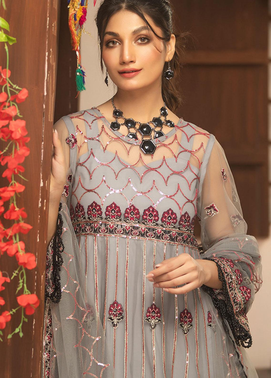 Jashan-e-Bahara By Noorma Kaamal Embroidered  Suits Unstitched 3 Piece NK23JB NK-JB10 - Festive Collection
