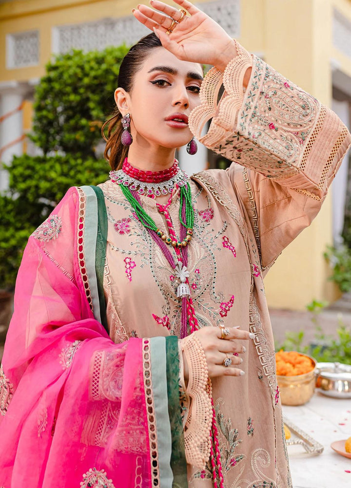 Jashn-e-Eid By Maryum N Maria Embroidered Lawn Suits Unstitched 3 Piece MNM23JE MLFD128 Honey Love - Festive Collection