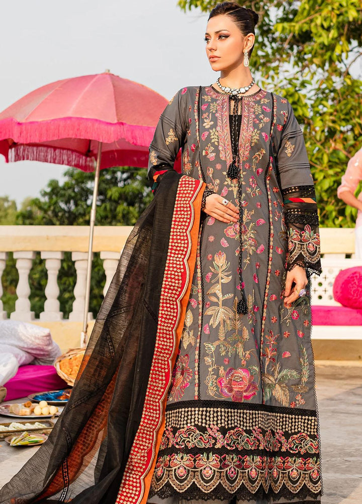Jashn-e-Eid By Maryum N Maria Embroidered Lawn Suits Unstitched 3 Piece MNM23JE MLFD129 Chilli - Festive Collection
