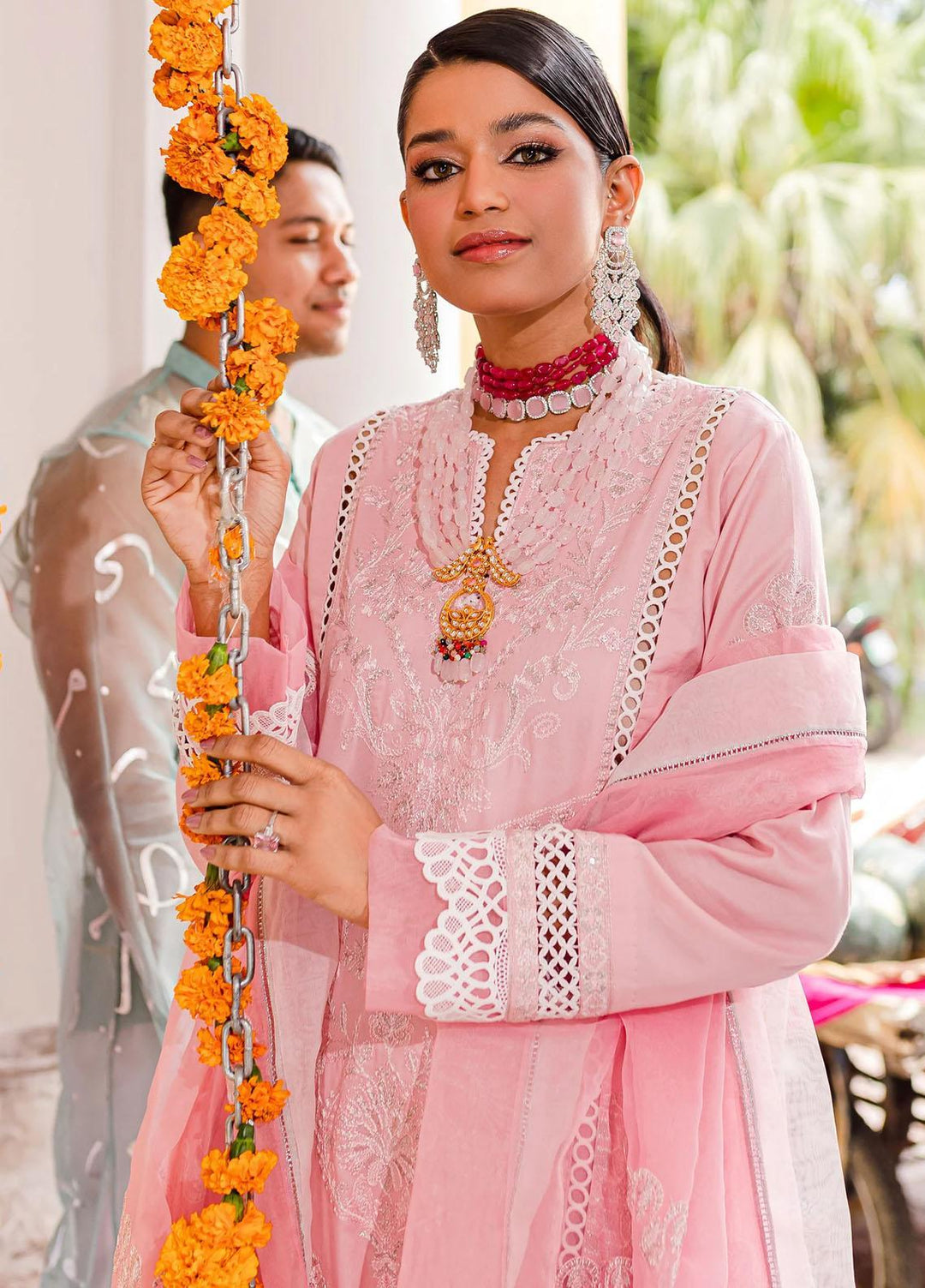 Jashn-e-Eid By Maryum N Maria Embroidered Lawn Suits Unstitched 3 Piece MNM23JE MLFD132 Costa Chic - Festive Collection