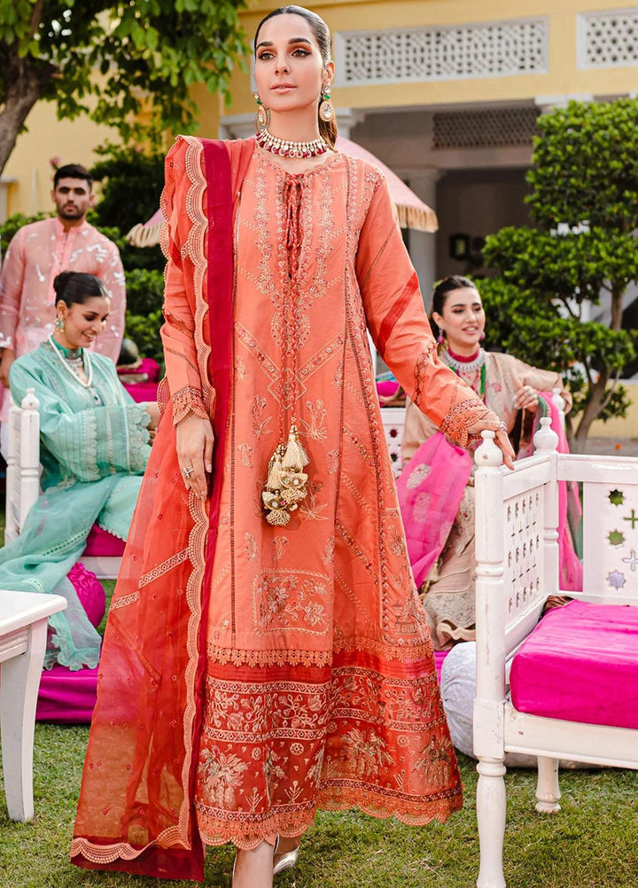 Jashn-e-Eid By Maryum N Maria Embroidered Lawn Suits Unstitched 3 Piece MNM23JE MLFD143 Ruby Woo - Festive Collection
