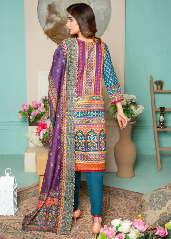 Jasmine By MTF Embroidered Lawn Suits Unstitched 3 Piece MTF22J 02 - Summer Collection