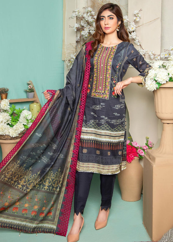 Jasmine By MTF Embroidered Lawn Suits Unstitched 3 Piece MTF22J 03 - Summer Collection
