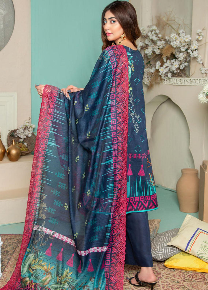 Jasmine By MTF Embroidered Lawn Suits Unstitched 3 Piece MTF22J 05 - Summer Collection