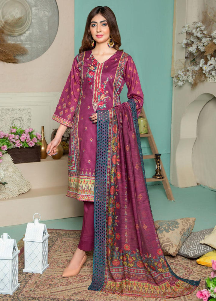 Jasmine By MTF Embroidered Lawn Suits Unstitched 3 Piece MTF22J 06 - Summer Collection