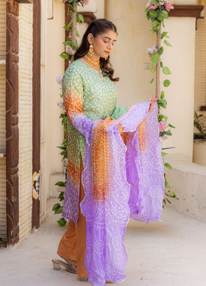 Javeria Khalid Pret Embellished Korean silk 3 Piece Meherbano