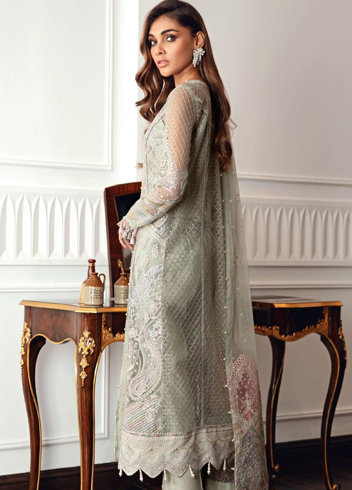 Jazmin Embroidered Net Suits Unstitched 3 Piece JZ21EC 04-MELIA - Festive Collection